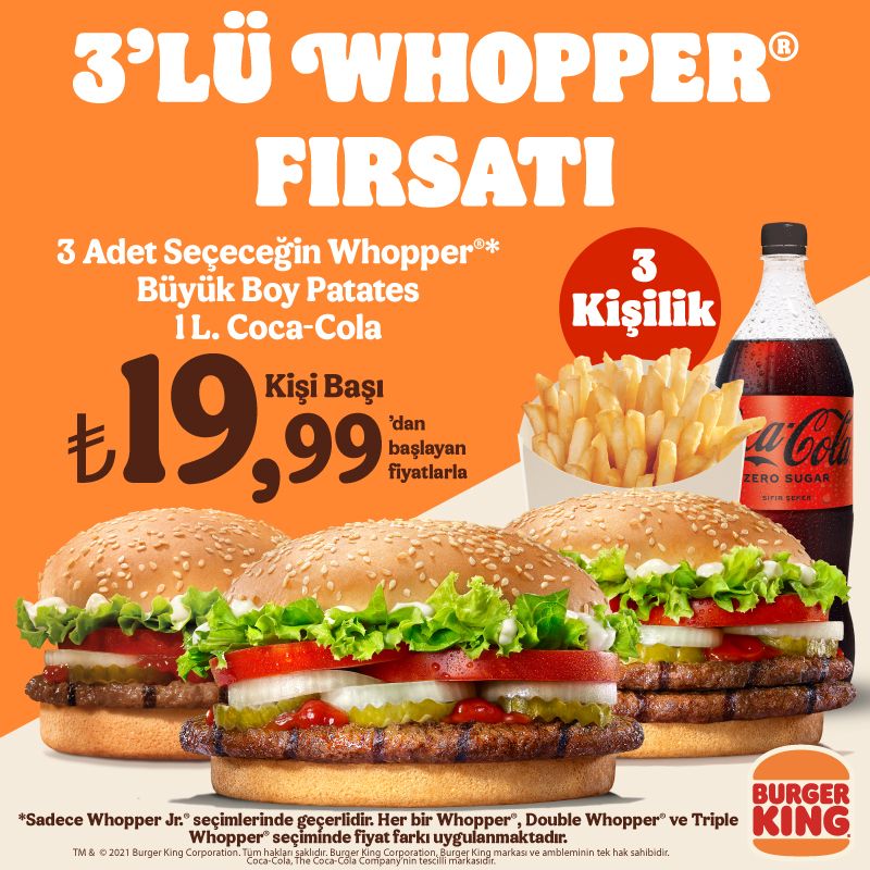 Burger King Ten 3 Lu Whopper Firsati Tikla Gelsin